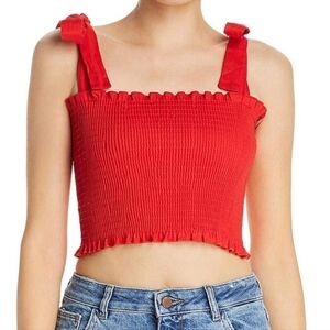 NWT Show Me Your MuMu SMYM Antoinette Smocked Top Size Medium